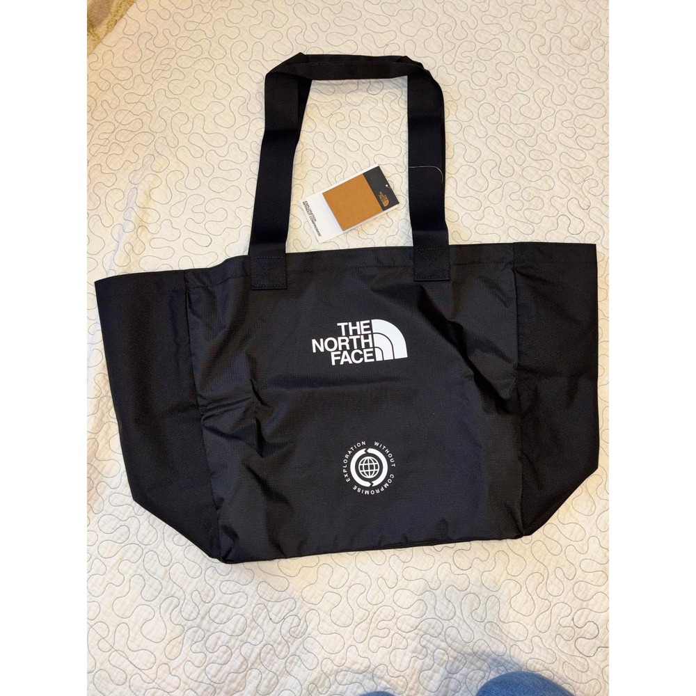 The North Face EWC Tote L Black Large Graphic Logo Bag OS NEW